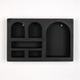 Hanah Home Estantería de Pared de Madera Maciza Negro Cry003-S